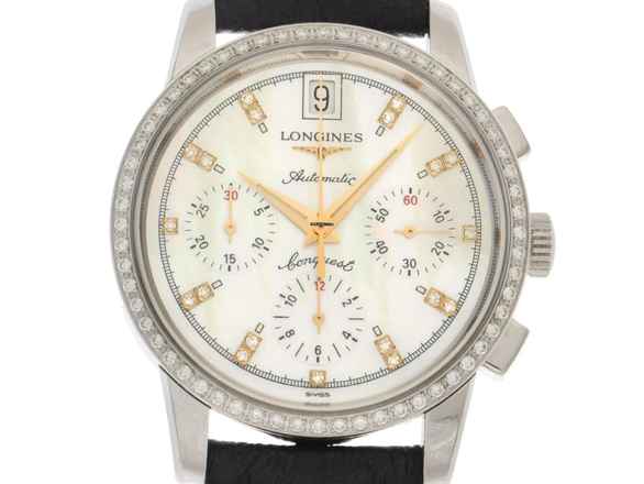  Longines Conquest Ref.L1.141.0 2006 Full Set wie Neu Vintage Conquest Perlmutt Diamanten 