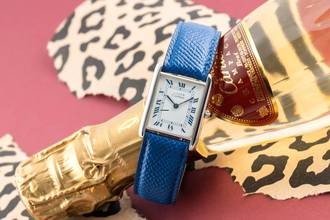 Thumbnail von Cartier Tank must Tank White blue Roman Dial 925 Silber Quarz Medium Ref. 681006