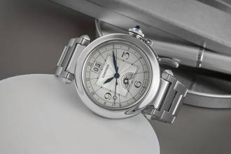 Thumbnail von Cartier Pasha XL Automatik Night & Day Edelstahl Herrenuhr Ref. W31093M7