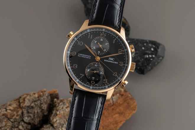  IWC Portugieser Chronograph 18k Rotgold Handaufzug Herrenuhr Ref. IW371210 B&P 