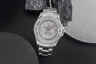 Thumbnail von Rolex Yacht-Master 35 Oyster Stahl / Platin Medium Size Ref 168622 D-Serie