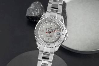 Thumbnail von Rolex Yacht-Master 35 Oyster Stahl / Platin Medium Size Ref 168622 D-Serie