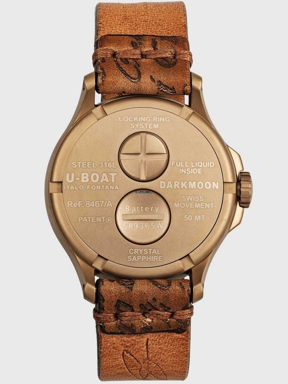 Thumbnail von U-Boat 8467/B Darkmoon Herrenuhr 44mm IP Bronze 5ATM