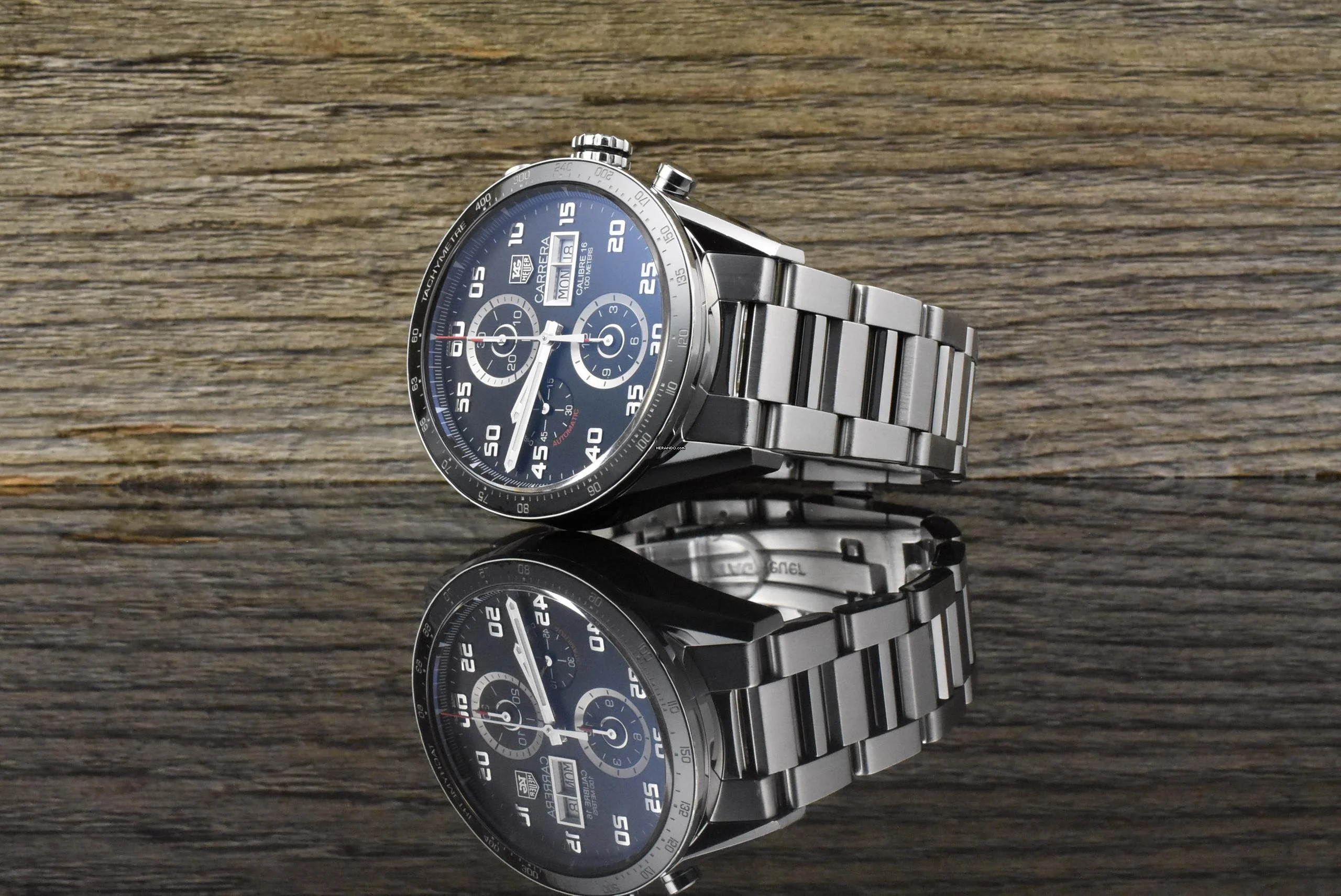  TAG Heuer Carrera Calibre 16 Day Date 43 Chronograph Black Ceramic / Black Dial Automatik 