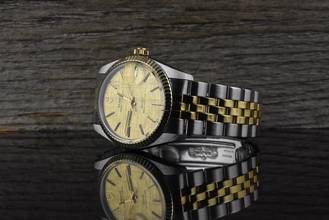 Thumbnail von Tudor Prince Oysterdate 75203 by Rolex Automatic Gold Linen Dial Tritium 1983