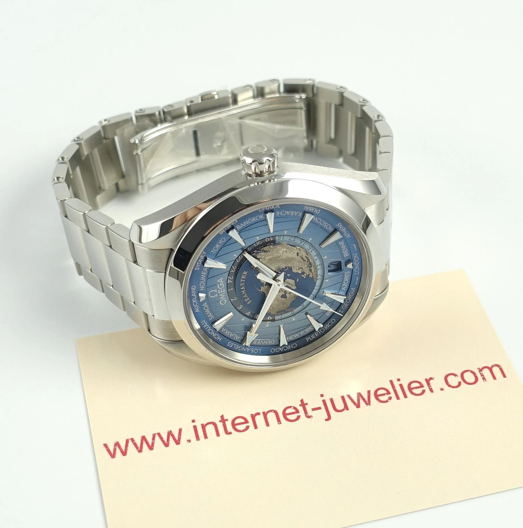 Thumbnail von Omega Seamaster Aqua Terra Worldtimer Summer Blue Unworn , Full Set