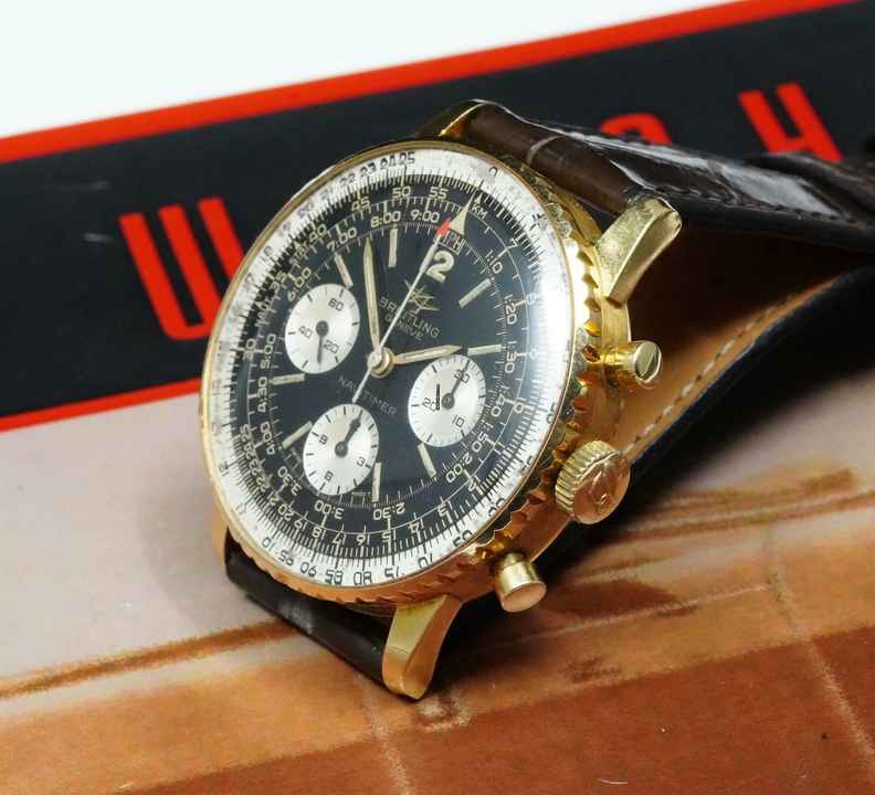  Breitling Navitimer VERY RARE 806 NAVITIMER IN FULL 18K GOLD VINTAGE MILLE MIGLIA CAR 