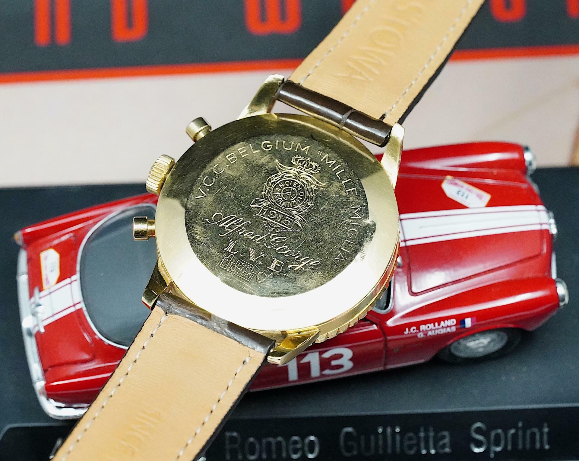 Thumbnail von Breitling Navitimer VERY RARE 806 NAVITIMER IN FULL 18K GOLD VINTAGE MILLE MIGLIA CAR