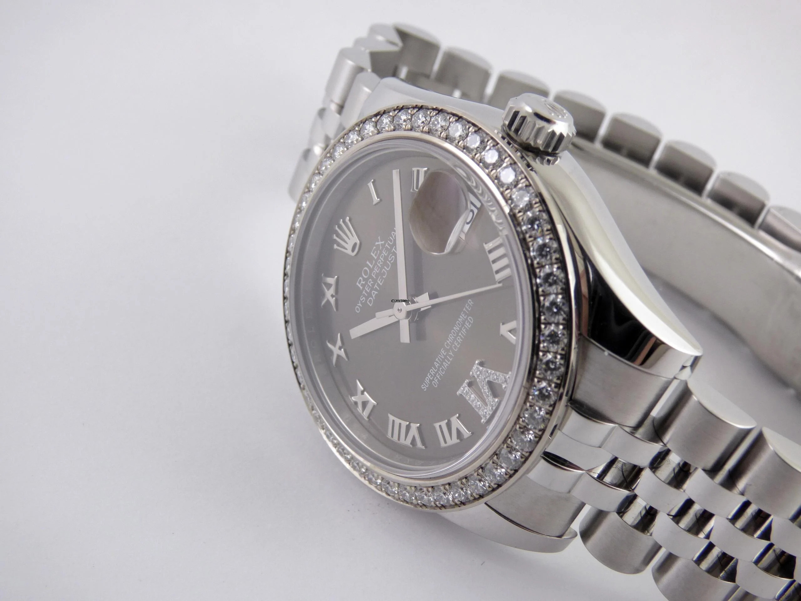 Thumbnail von Rolex Datejust 31 original Whitegold Diamond Bezel