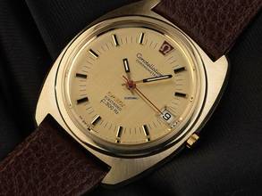 Thumbnail von Omega Constellation Quartz Electroquarz 300Hz Ref.198.002 1972 original Box sehr gut Vintage Constellation Electronicquarz f300Hz 18kt Gelbgold 66g