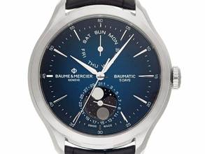 Thumbnail von Baume & Mercier Clifton Baumatic Ref.M0A10593 2025 Full Set Ungetragen Clifton Baumatic 5 Days Powerreserve Mondphase Faltschließe