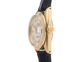 Thumbnail von Rolex Datejust 31 Medium Ref.6827 1977 Box&Beschreibung sehr gut Vintage Datejust Medium 14kt Gelbgold open 6/9