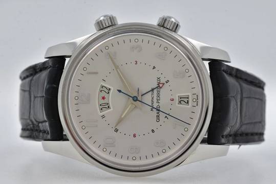  Girard Perregaux Traveller II GMT Alarm 4940 Silver Dial 