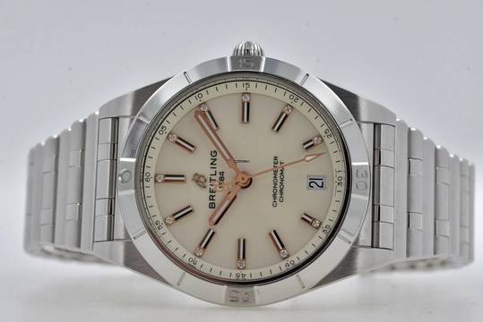  Breitling Chronomat 36 Silver Diamond Dial A10380101A2A1 