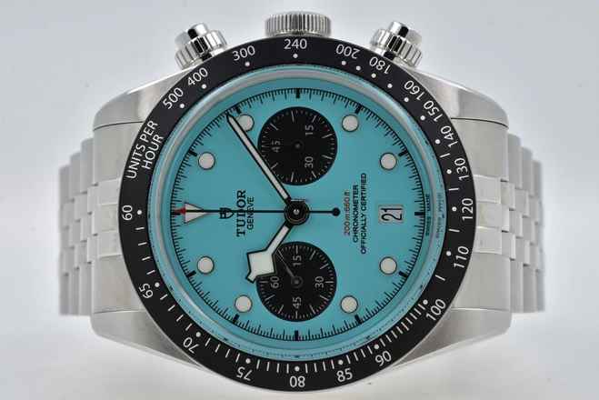  Tudor Heritage Black Bay Chronograph 79360N Tiffany Flamingo Blue Dial 