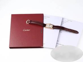 Thumbnail von Cartier Tank Américaine Rosegold 750 2015 Lederband W2607456 Damen 18kt Rose Gold