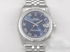 Thumbnail von Rolex Datejust 31 Medium 31mm Stahl Weissgold 750 2002 Automatik Stainless Steel 18kt White Gold Jubilé-band Chronometer Oyster Blue Dial Gold