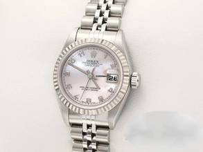 Thumbnail von Rolex Lady-Datejust Edelstahl Weissgold 750 Cacholong Automatik Stahl Stainless Steel 18kt White Gold Jubilé-band Chronometer Oyster