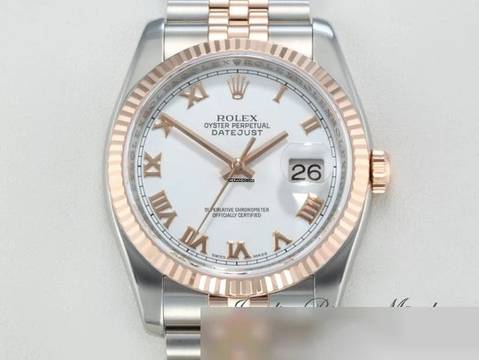  Rolex Datejust 36 36mm 116231 2011 Stahl Rosegold 750 Automatik Rotgold Gold Stainless Steel 18kt Rose Gold Jubilé-band Chronometer Oyster White Dial 