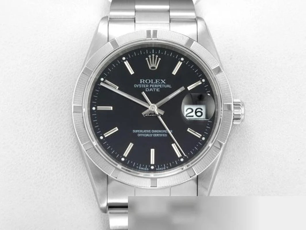 Thumbnail von Rolex Lady-Datejust Date Edelstahl 34mm Edelstahl 15210 2006 Damen Herren Datejust Stahl Stainless Steel Oyster-band Chronometer Black Dial