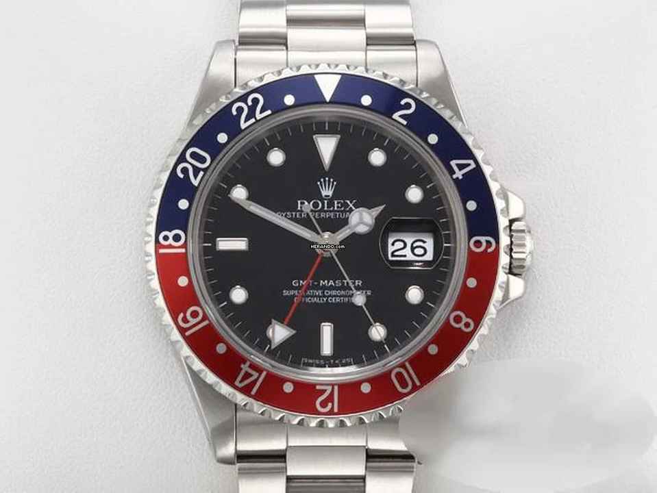  Rolex GMT-Master 16700 Edelstahl Automatik Zweite Zeitzone Stahl Stainless Steel Oyster-band Chronometer Black 