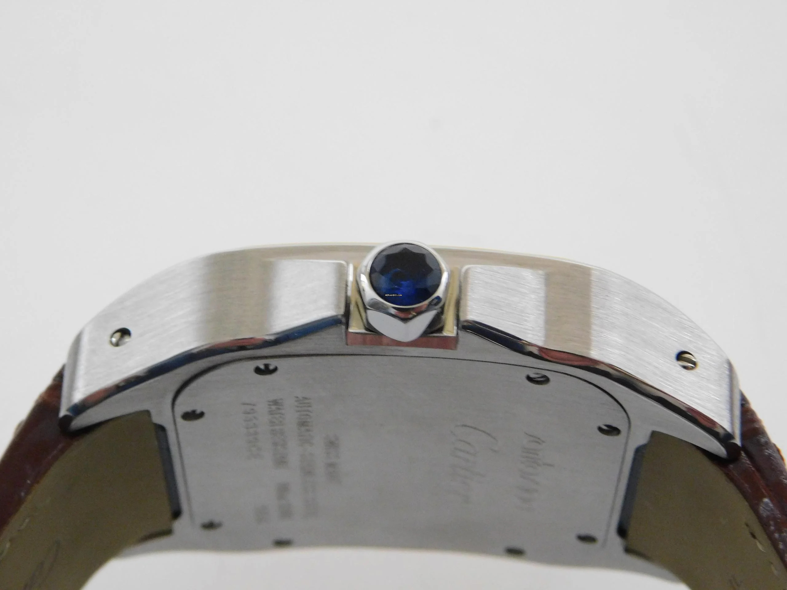 Thumbnail von Cartier Santos 100 XL 38 x 51 mm im Top Zustand mit Etui und original Krokoband Stahl Gold Neues Original Cartier Krokoband und Faltschließe