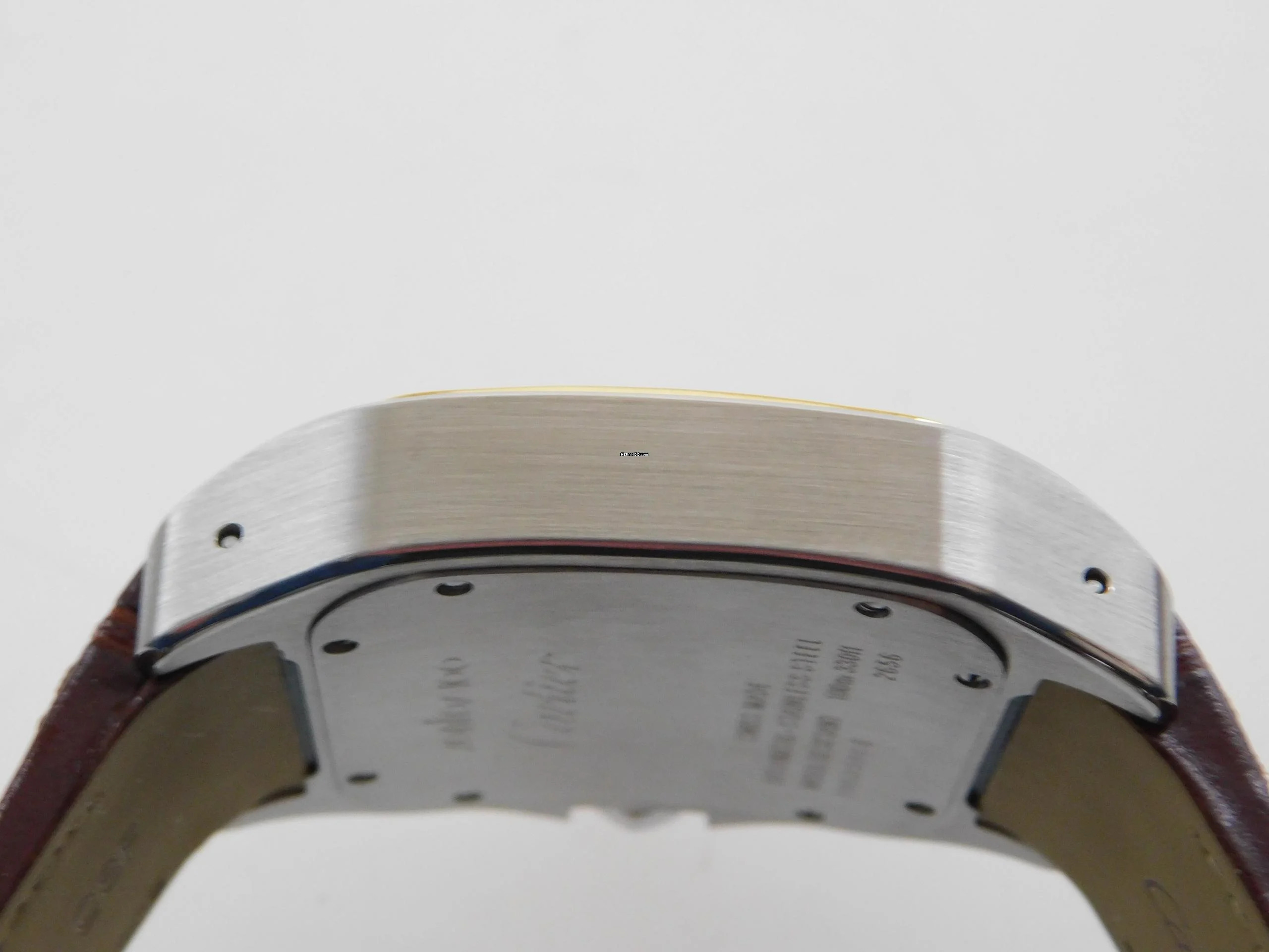 Thumbnail von Cartier Santos 100 XL 38 x 51 mm im Top Zustand mit Etui und original Krokoband Stahl Gold Neues Original Cartier Krokoband und Faltschließe