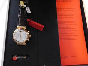 Thumbnail von IWC Da Vinci Perpetual Calendar 18 Karat Gelbgold Da Vinci Ewiger Kalender Sammler Full Set + Revision Box Papiere deutsche Anzeige