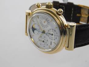 Thumbnail von IWC Da Vinci Perpetual Calendar 18 Karat Gelbgold Da Vinci Ewiger Kalender Sammler Full Set + Revision Box Papiere deutsche Anzeige