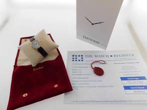 Thumbnail von Cartier Arcade Paris Handaufzug 18 Karat Gelbgold mit Original Band und Schließe mit seltener 18 Karat Weißgoldlünette 24 x 31 mm Rarität