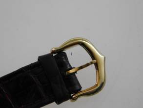 Thumbnail von Cartier Arcade Paris Handaufzug 18 Karat Gelbgold mit Original Band und Schließe mit seltener 18 Karat Weißgoldlünette 24 x 31 mm Rarität