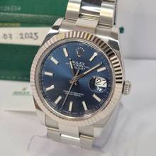 Thumbnail von Rolex Datejust 41 Ouro Branco & Aço Blue Dial Automático Completo