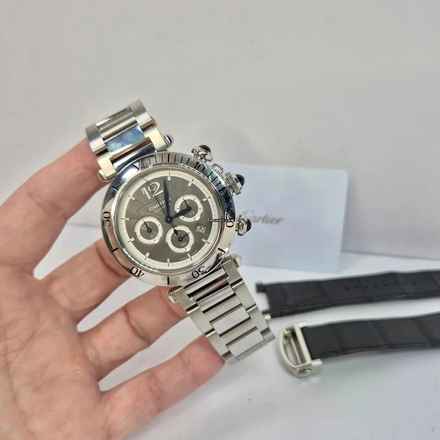  Cartier Pasha Chronograph 2 pulseiras 41mm Completo 