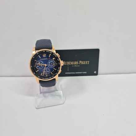  Audemars Piguet Code 11.59 Chronograph Blue Sunburst Dial Ouro Rosé 41mm Completo 