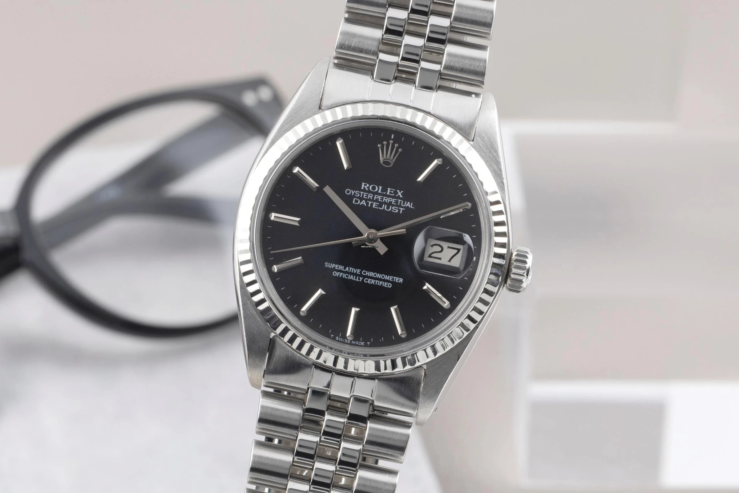 Rolex Datejust 36 Stahl / Weissgold Automatik Herrenuhr Ref. 16014 Klassiker