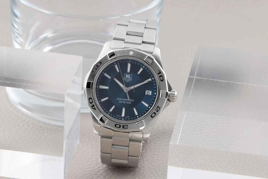  TAG Heuer Aquaracer 300M Blue Dial Edelstahl Quarz Herrenuhr Ref. WAP1112 
