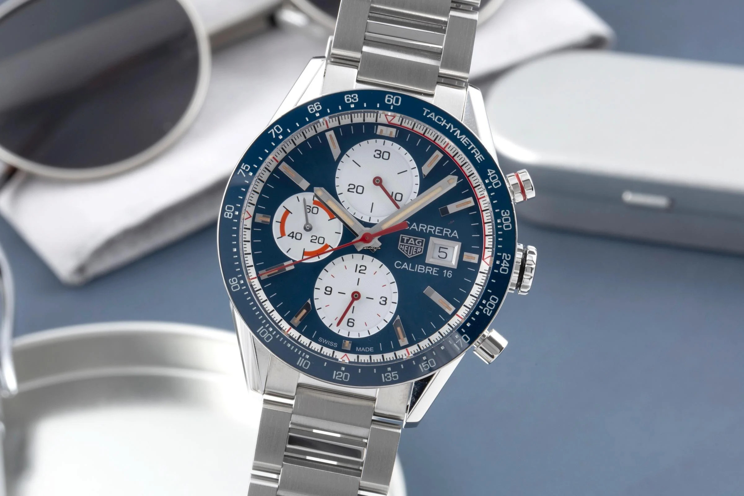 TAG Heuer Carrera Calibre 16 Chronograph Stahl Automatik Ref. CV201AR.BA0715 B&P 2024