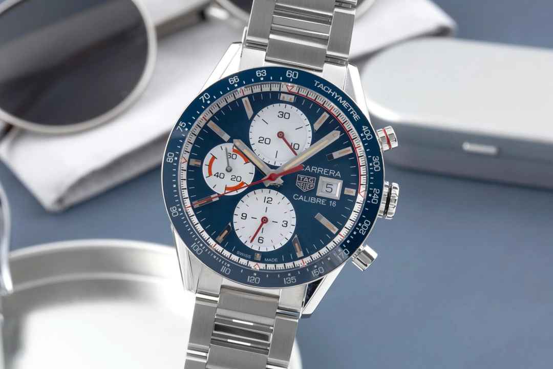  TAG Heuer Carrera Calibre 16 Chronograph Stahl Automatik Ref. CV201AR.BA0715 B&P 2024 