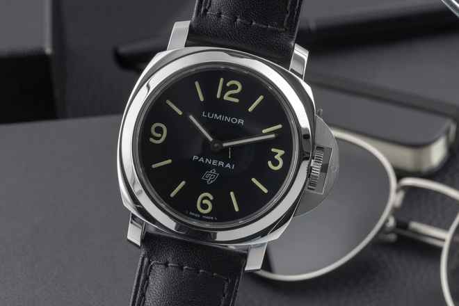  Panerai Luminor Base Logo Stahl Handaufzug Herrenuhr Ref. PAM01000 B&P 2017 