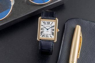 Thumbnail von Cartier Tank Solo 18k (0,750) Gold Quarz Herrenuhr Ref. W1018855 B&P 2024