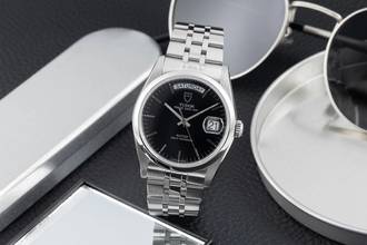 Thumbnail von Tudor Prince Date Day Black Dial Edelstahl Automatik Herren Ref. 76200 Papiere