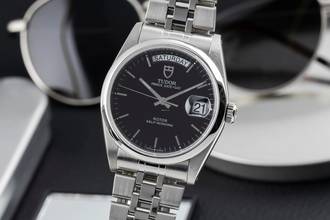 Thumbnail von Tudor Prince Date Day Black Dial Edelstahl Automatik Herren Ref. 76200 Papiere