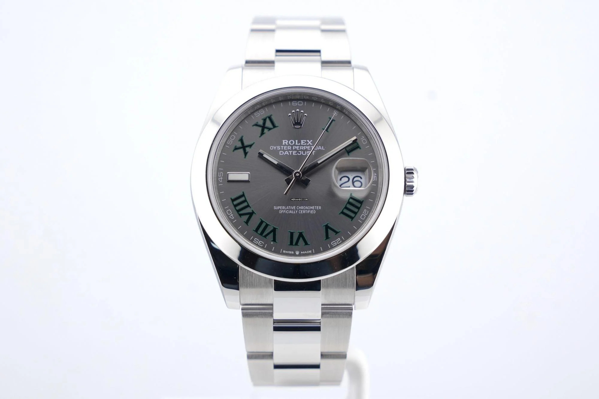 Rolex Datejust 41 Wimbledon Oyster Box+Papers 126300 2020