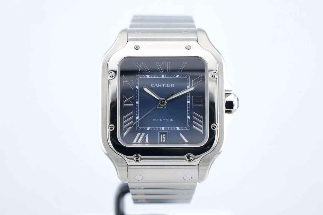  Cartier Santos Blue Dial Like New 40MM Box+Papers WSSA0030 2021 