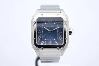 Thumbnail von Cartier Santos Blue Dial Like New 40MM Box+Papers WSSA0030 2021