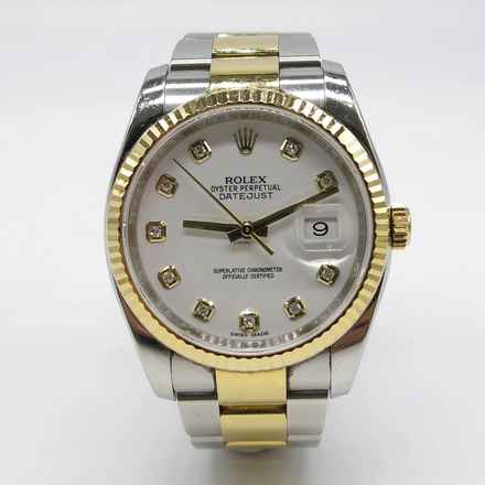  Rolex Datejust 36 Stahl Gold - Ref.116233 - mit Diamanten - LC100 - Fullset Fullset 