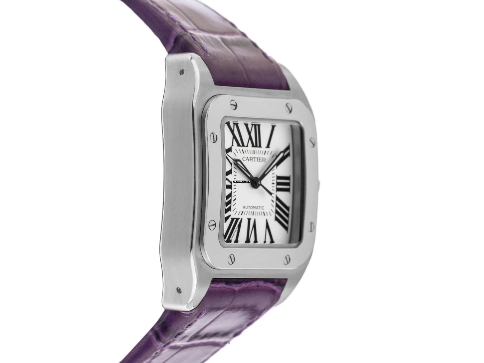 Thumbnail von Cartier Santos 100 GM Großes Modell Ref.2878 2015 Full Set wie Neu Vintage Santos 100 GM Großes Modell Krokoleder Faltschließe