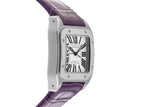 Thumbnail von Cartier Santos 100 GM Großes Modell Ref.2878 2015 Full Set wie Neu Vintage Santos 100 GM Großes Modell Krokoleder Faltschließe