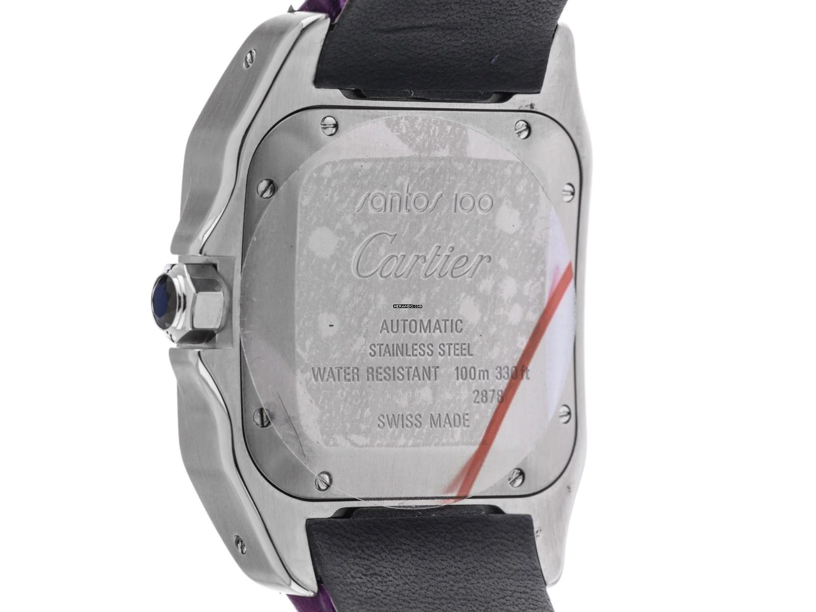 Thumbnail von Cartier Santos 100 GM Großes Modell Ref.2878 2015 Full Set wie Neu Vintage Santos 100 GM Großes Modell Krokoleder Faltschließe