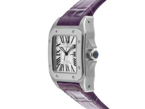 Thumbnail von Cartier Santos 100 GM Großes Modell Ref.2878 2015 Full Set wie Neu Vintage Santos 100 GM Großes Modell Krokoleder Faltschließe